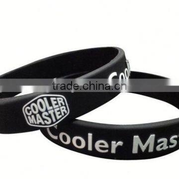 Wholesale custom logo print rubber bracelets personalized
