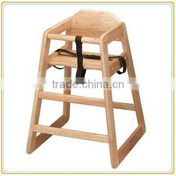 cheap modern comfortable EN14988 solid wood baby restaurant high chair