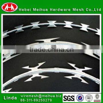 high tensile galvanized sharp razor barbed wire for security fence