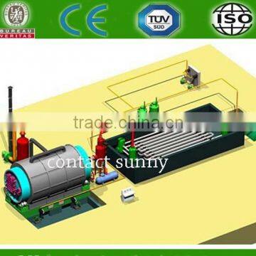 Green Type New Conditon Machine Refining Tyre Wast To Fuel Pyrolysis Plant 10-12Ton /Day photo-3
