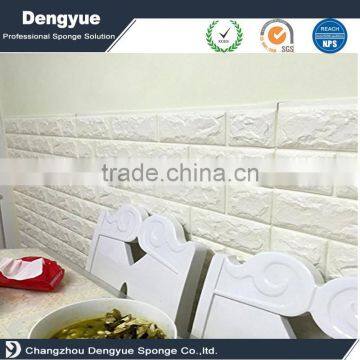 Adhesive Embossed Foam Wallpaper Wall Stickers Waterproof Non-toxic 3D Background Foam Wallpaper photo-2