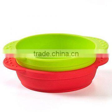 Kid Toddler Snack Fruit Salad Bowl Containe Shatterproof Food Grade Silicone photo-3
