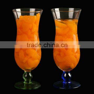 450ml hurricane juice glass cup with colored bottom