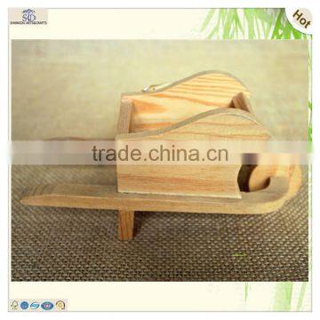 Christmas Decoration Craft Kids Wood Trolley Holder Toy