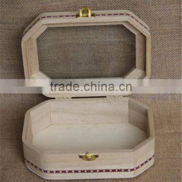 Natural Transparent Wooden Diamond Display Box photo-3