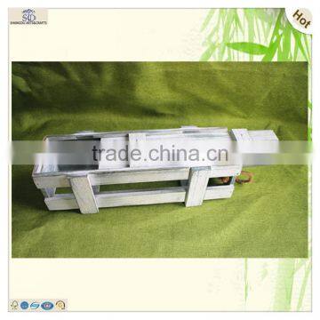 Vintage Color Sliding Lid Wooden Wine Crate Box photo-3