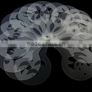 CY183 16Pcs/set Mold Coffee Milk Cake Cupcake Stencil Template Coffee Barista Cappuccino Template Strew Pad Duster Spray Tools photo-6