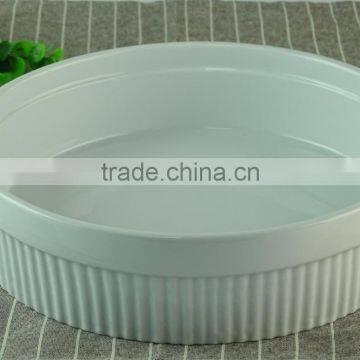 Stocked New arrival durable restaurant fine ceramic round ramekin good quality cooking ceramic porcelain baking ramekins