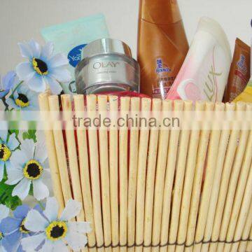 elegant pure manual wicker storage baskets/3 with liner