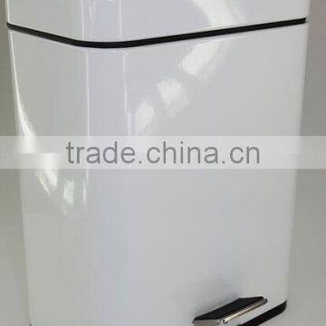 Rectangle Stainless Steel Foot Pedal Trash Can With Plastic Lid photo-2
