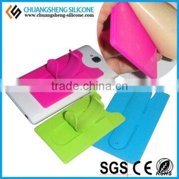 Card Holder, Silicone Smartphone Wallet, self adhesive smart phone pocket