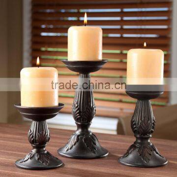 Retro Hosley's Set of 3 Resin Pillar Candle Holders