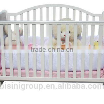 European Style New Born Baby Bed, Wooden Baby Crib Multifunction Baby Crib Bed With Drawer photo-2