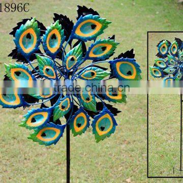 Garden Decoration Hot sales Metal Wind Spinner for Out door Garden Stake