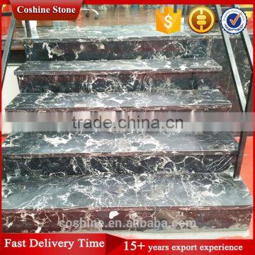 2017 Trend Design Polished Century Black Ice Dapple Marble Stairs photo-3