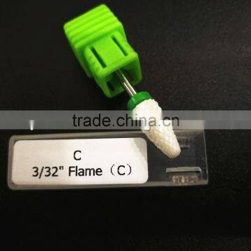 Shank Diameter 2.3mm Fine Type FCeramic Burr For Nail 1 Piece Huaxing Flame Head Huaxing Head Diameter photo-2