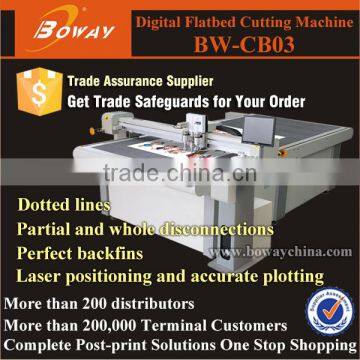 CB03 laser positioning and accurate plotting CNC flatbed cutting machine