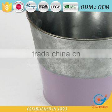 Galvanized Metal Decorative Planters Outdoor Decorative Beautiful Plant Pots