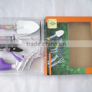 5 Pcs Hot Garden Tool Set,colorful flower handle