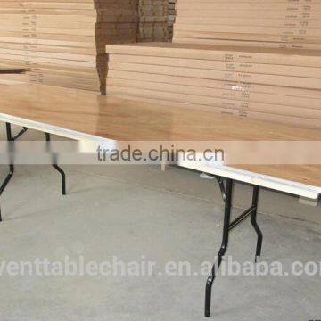 Used Plywood Banquet Rectangle 8ft Folding Tables For Sale photo-3
