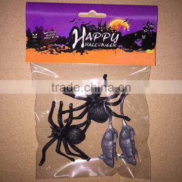 Realistic Design Halloween Insect Toy Black Plastic Bat photo-6