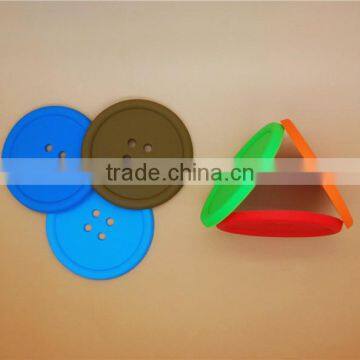 Hot selling custom tea cup silicone rubber pvc coaster with cheap price