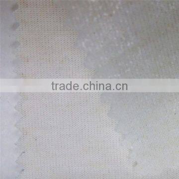 natural white 100g single-sided T/C knitting fabric with low-temperature dot glue