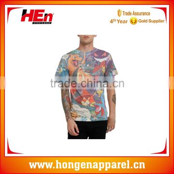 Hongen apparel cheap colourful custom sublimation t shirts