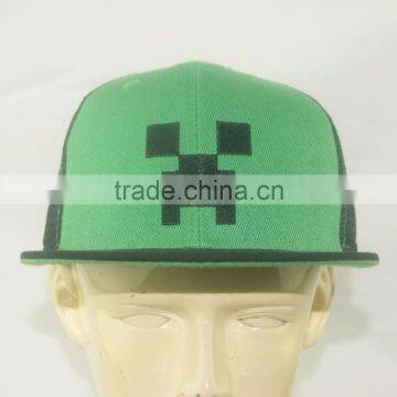 Custom Hats Snapback Baseball Cap Without Brim With Green Under Brim photo-2