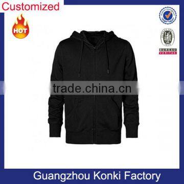 2015 Wholesale Plain Black Men Stylish Hoodie