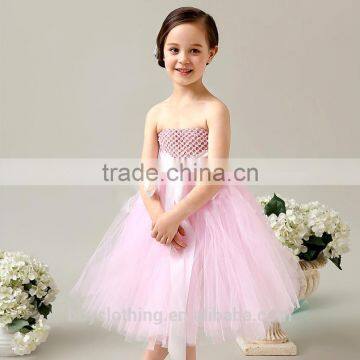 Girls Princess Wrapped Chest Lovely Summer Dress Girls Party Fashion Cute Pink Dress Kid Clothes photo-2