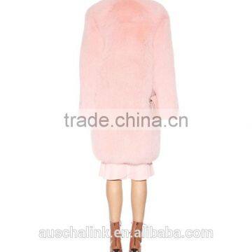 2016 Best Selling Winter Women Pink Sexy Fox Fur Coat OEM Service photo-2