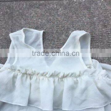 Women Flower Trimming Light Yellow T-shirt Factory Closeouts photo-4