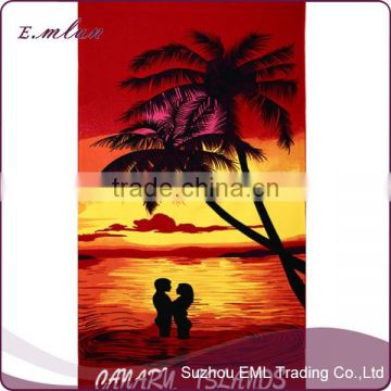 2016 Soft and comfortable absorb water printed beach towel