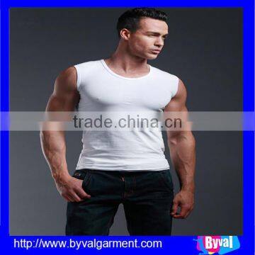 OEM high quality cotton tee sleeveless for men