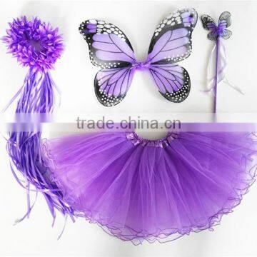 Halloween 4pcs Bithday Fairy Girls Fancy Princess Dress up Costume Set photo-2