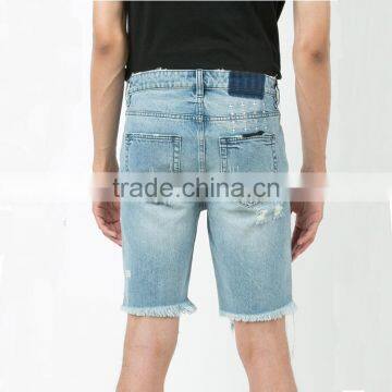 Top Design Men's Denim Short Pants Custom Jean Pants Fashion Shorts photo-3