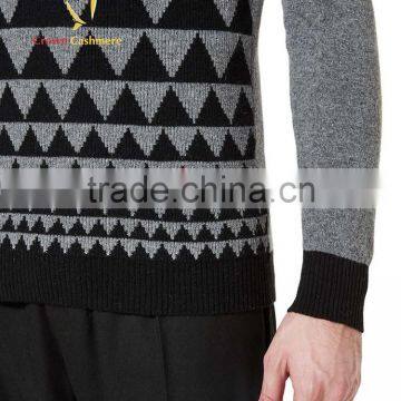 Intarsia Men's Blend Male Cashmere Sweater 2016 photo-3