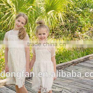 Guangzhou Kid Garment Factory Baby Boutique Wholesale White Dress Lace Baby Frock Patterns photo-2