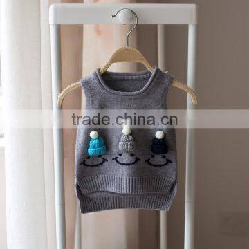 S32887W New Spring Korean Girls Knitted Baby Sweater Wild Kids Coat Cute Waistcoat photo-2