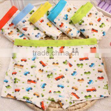 high quality cute cartoon car printed cotton baby underwear,boxer shorts boy underwear