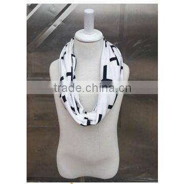 2017NEW Womens Girls Soft Jersey Knit Zig Zag Chevron Infinity Scarf Scarves photo-2