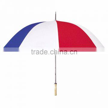 48" Arc Automatic Open Umbrella - Nylon Canopy, 33" Long, Has a Metal Shaft With Wooden Handle and Comes With Your Logo photo-4