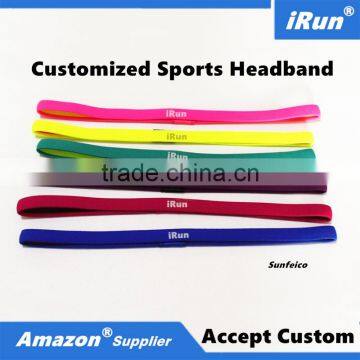 New Activities Slim Headband Non-Slip Grip Hairband Elastic Pullover Single Band Silicone Lined Sweatband for Golf Yoga Running