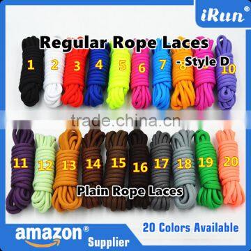 Dark Grey Polyester Yeezy Rope Laces For Runners - Plain Rope Laces Amazon Supplier - Elegant Lace for Ladies