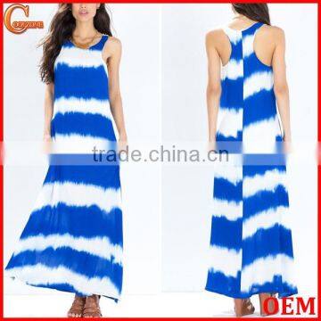 2015 New arrival ocean breeze tye dye summer dress/print beach dress