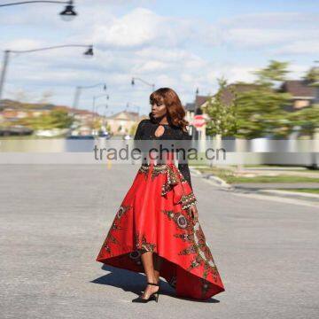 Walson 2017 New Trend Floral African Print Party Wear Bubble Women Long Skirt With Kurti photo-4