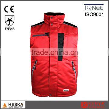 Good Quality Protective Workwear Winter Bodywarmer Men Padded Waistcoat photo-5
