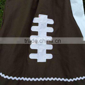 Football Dress New Design Dress for Girls Clothes 100%cotton Cute Children's Kids Clothes With Matching Necklace and Headband photo-2