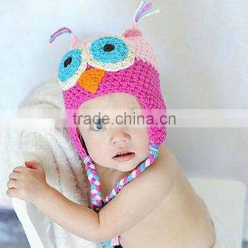 Lovely Combed Cotton Baby Hats Newborn Animal Design Baby Beanie Hat Funny Crochet Baby Hat photo-2